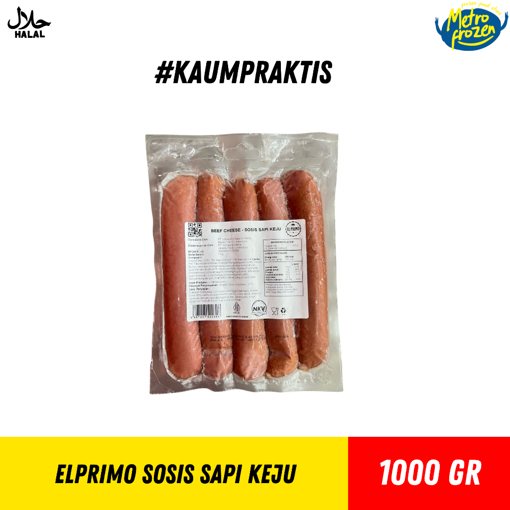 

EL PRIMO Sosis Beef Cheese & Chicken Cheese 1kg/El Primo Sosis ayam keju & Sapi Keju