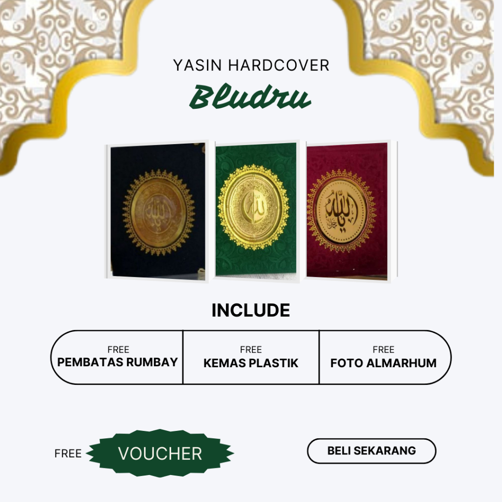 (JILID KUAT) BUKU YASIN HARDCOVER BLUDRU