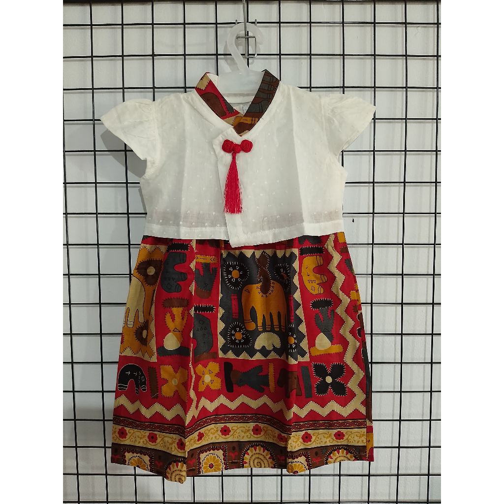 Dress Anak perempuan hanbok batik gajah / batik gajah/ dress anak perempuan / vest
