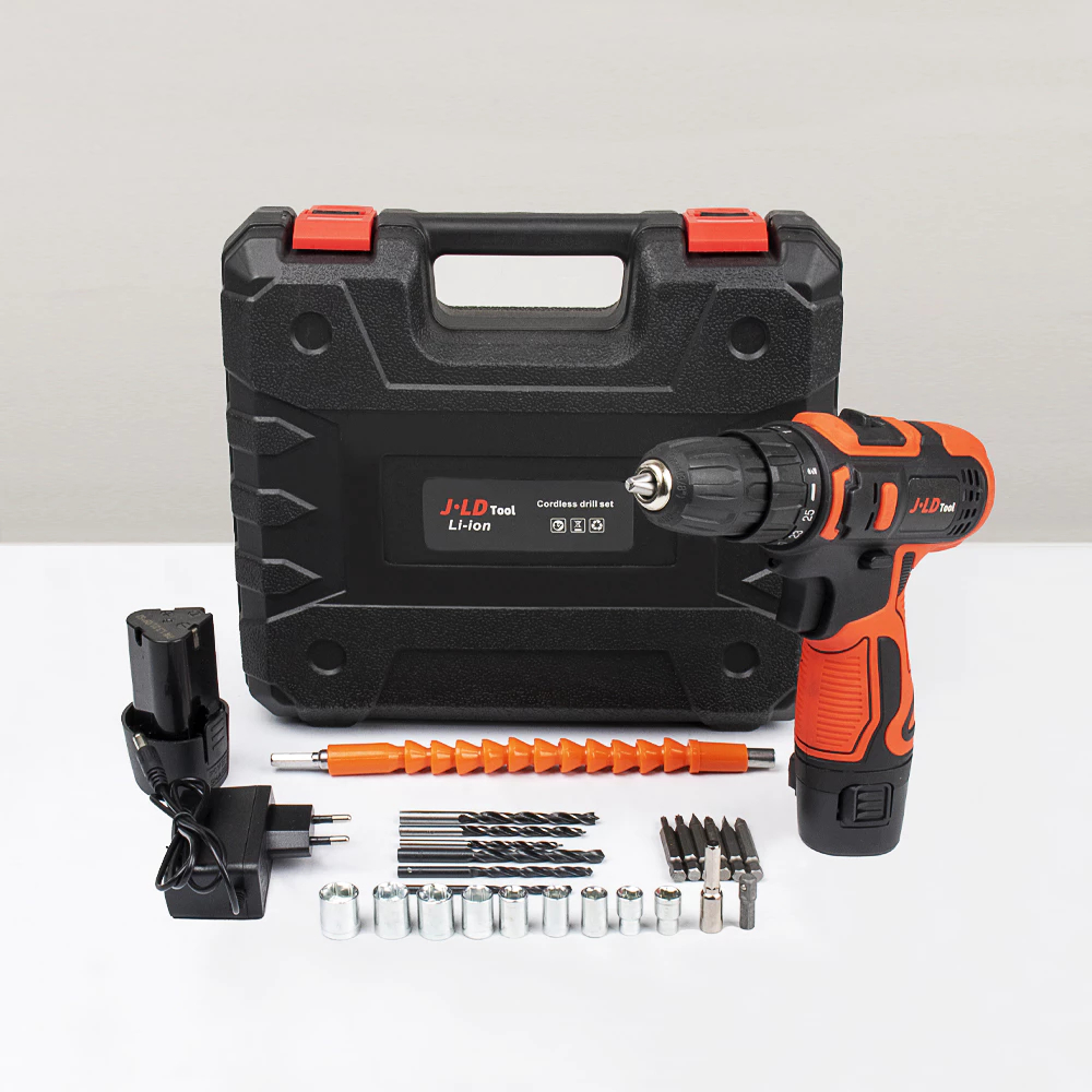 Mesin Bor Baterai 12v SET (2Baterai) Bor Charge 12v JLD Cordless Drill 12v Murah Berkualitas