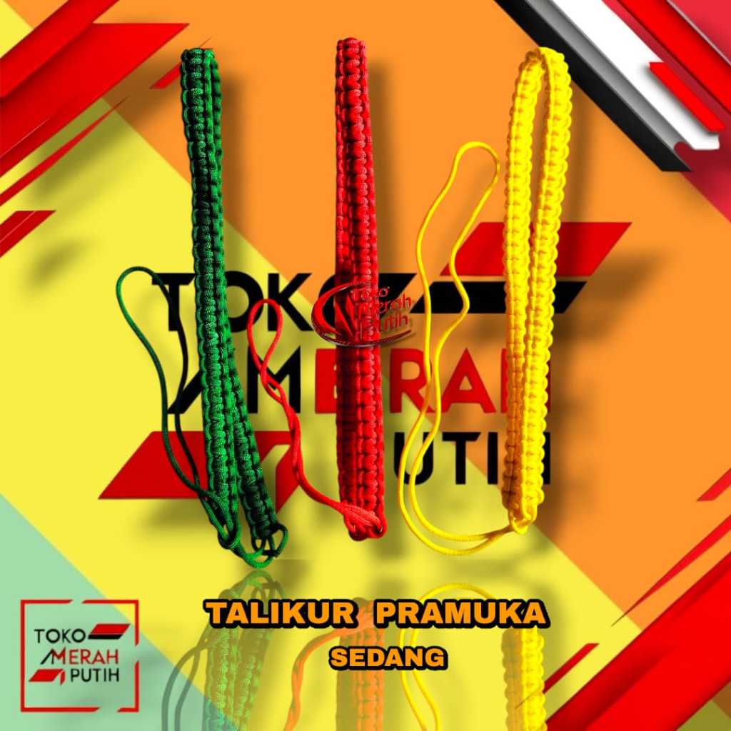 

Talikur pluit pramuka hijau merah kuning sedang