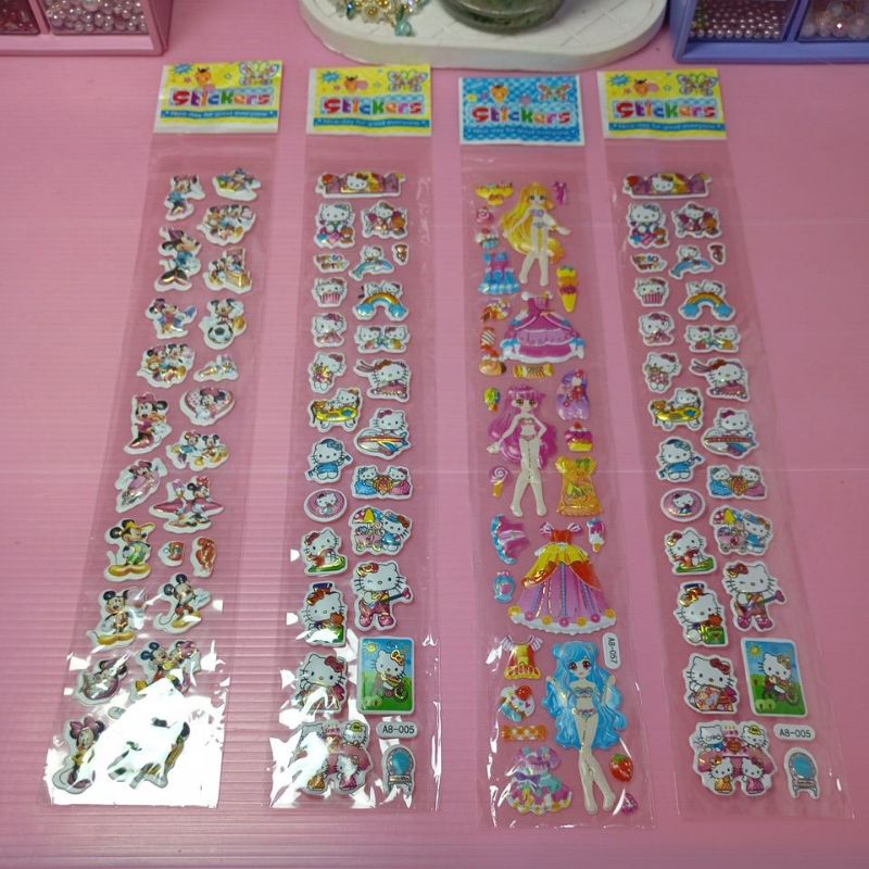 

(bukan grosir) [Aesthetic by fss.id] Stiker panjang timbul/sticker karakter 3D random