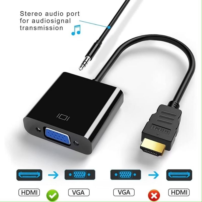 Konverter / Converter Hdtv To Vga + Audio / Kabel Konverter Hdtv To Vga
