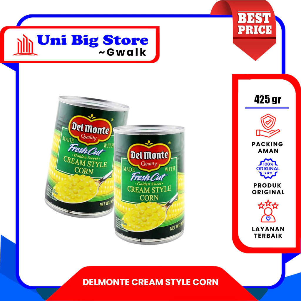 

DELMONTE CREAM STYLE CORN JAGUNG KALENG - 425 gr