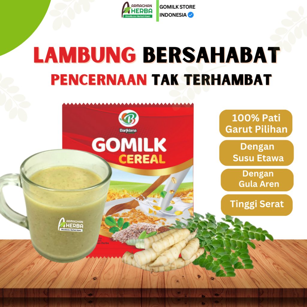

( 1 SACHET CEREAL) GOMILK CEREAL LAMBUNG BERSAHABAT PENCERNAAN TAK TERHAMBAT Netto 250 gram