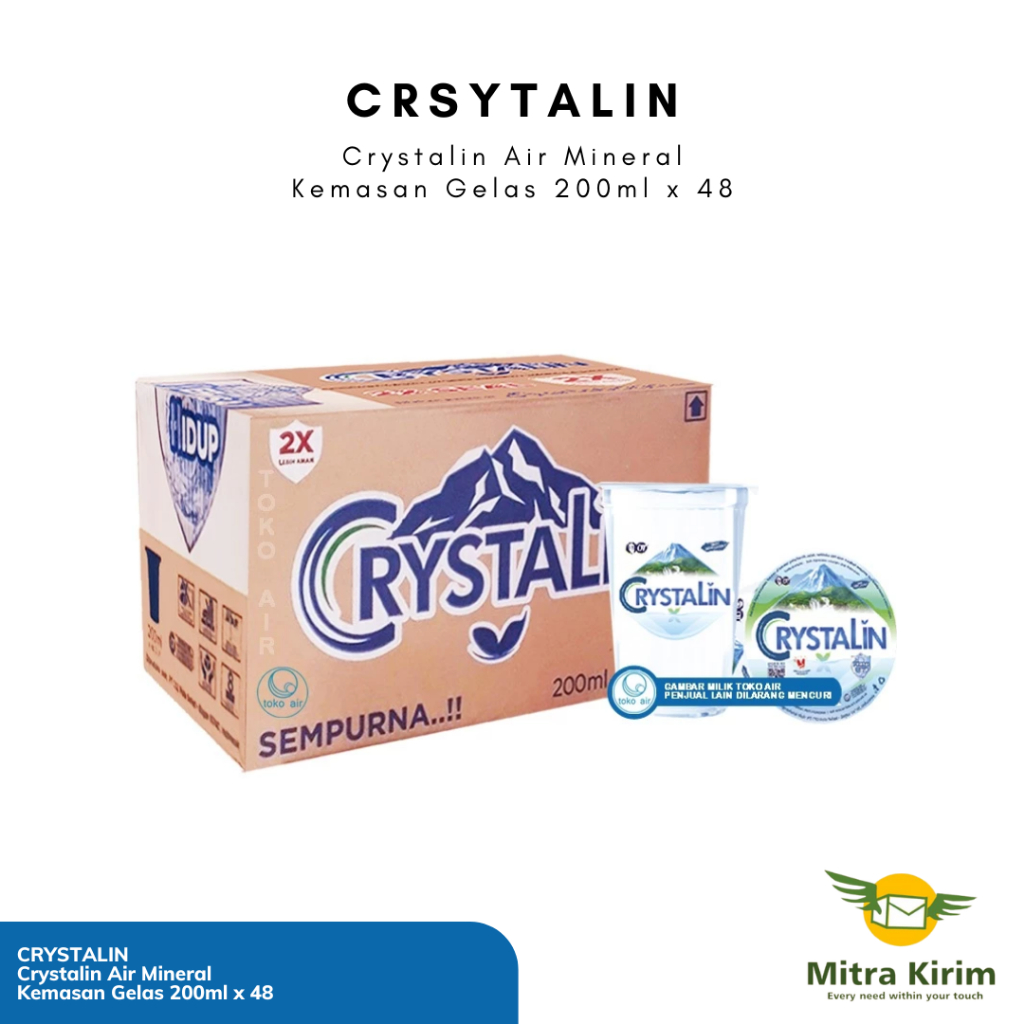 

Crystalin Air Mineral Kemasan Gelas 200ml x 48