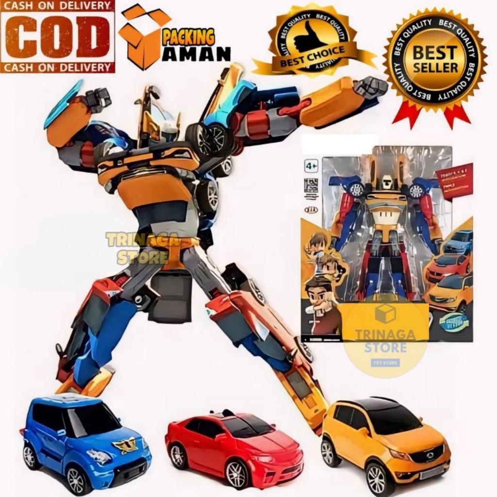 ( BISA COD ) PROMO Mainan Anak Robot 3in1 UK 28CM Mainan Mobil Mobilan Bisa Rubah Jadi Robot Besar /