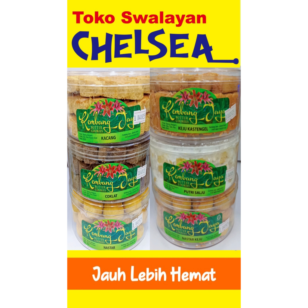 

Beli 2 pcs Kue Nastar -kastengel -putri salju -nastar keju -Kue kacang -kue coklat -kembang jaya