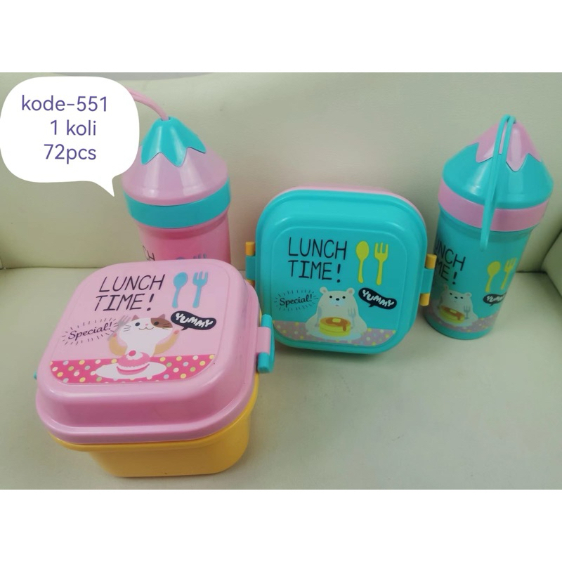 Kotak Makan Anak Tempat Bekal Lunch Box Anak TK SD Lucu Lunch Box Karakter Lucu