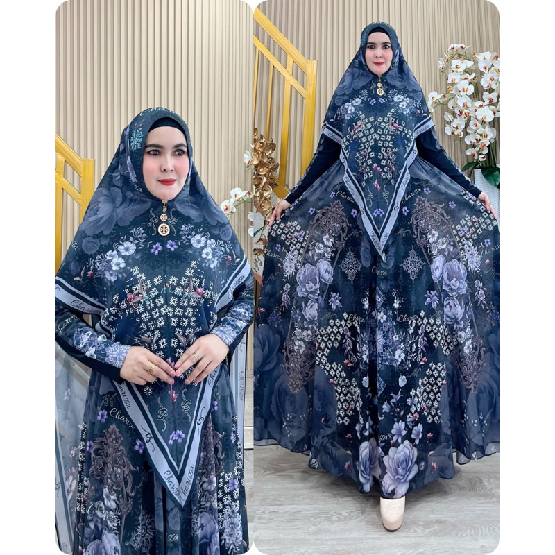 [COD] SALE Azizah Series Set Syari Printing Premium | Charissa Syar’i | Syari Cantik Mewah Elegan