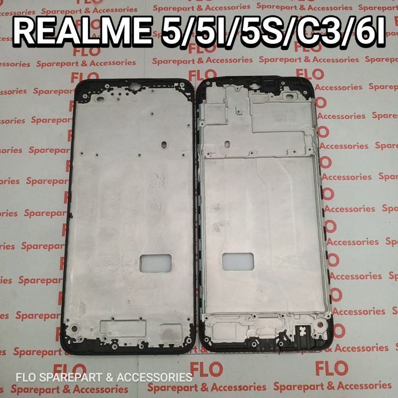 FRAME BEZZEL TULANG TENGAH DUDUKAN LCD REALME 5/5I/3/6I