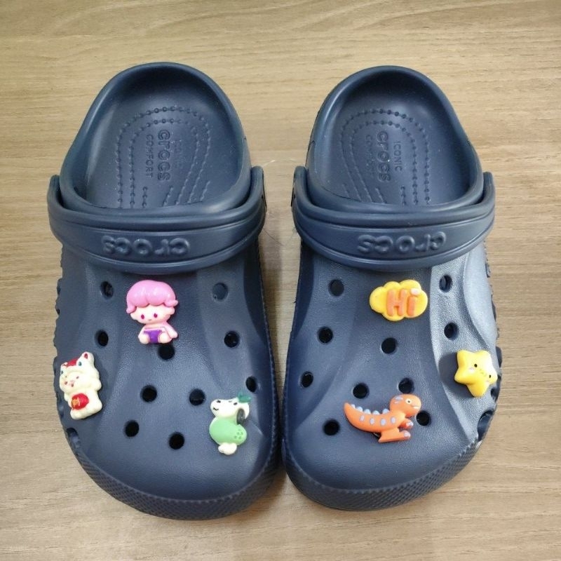 SANDAL CROCS BAYA J3 M3 W5 36 CLASSIC CLOG NO CUTTING BIRU NAVY DONGKER J3 INSOLE 22.5CM ORIGINAL AU