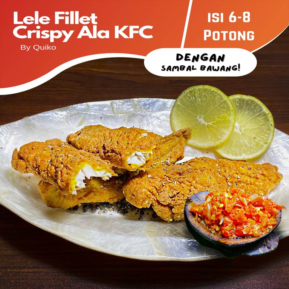 

QUIKO lele filet crispy ALA K*C DENGAN SAMBAL tanpa tulang tanpa duri (langsung dari peternak)