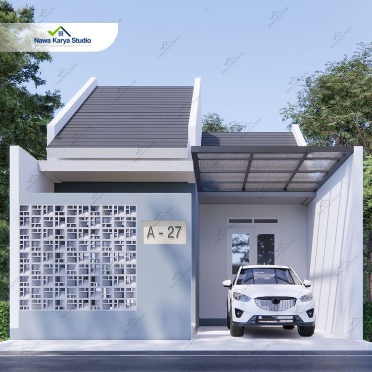 Design 3D rumah sederhana 1 lantai