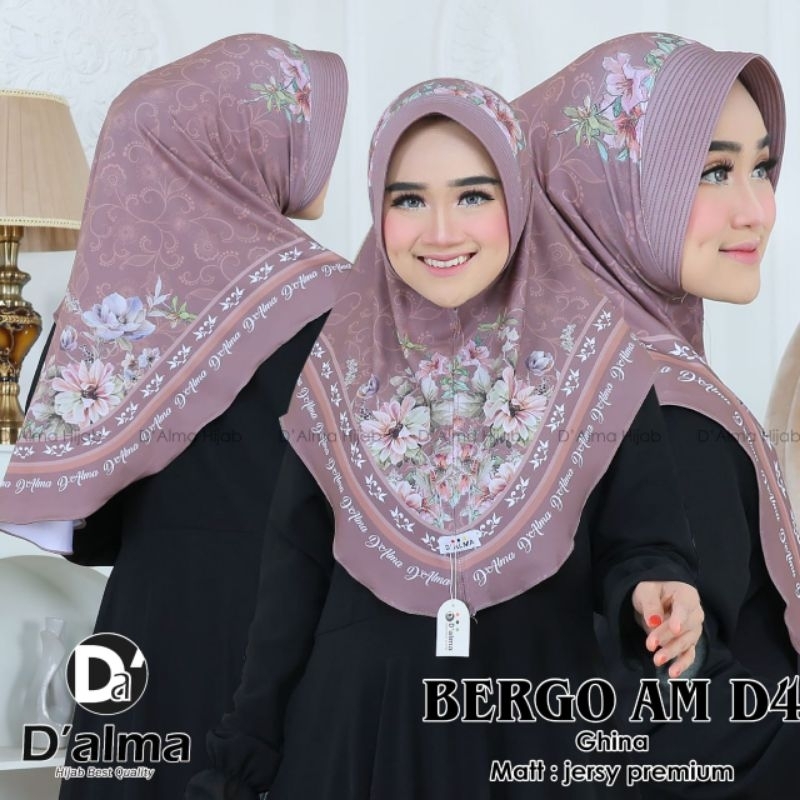 Jilbab Original D'Alma Bergo Instant Ghina