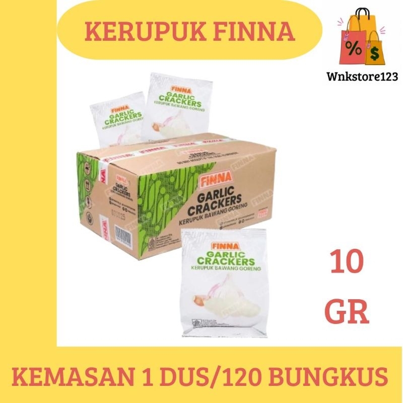 

Lezatoz_Genz Finna Kerupuk Udang/Bawang Siap Makan 1Dus Isi 120Bungkus @10Gr