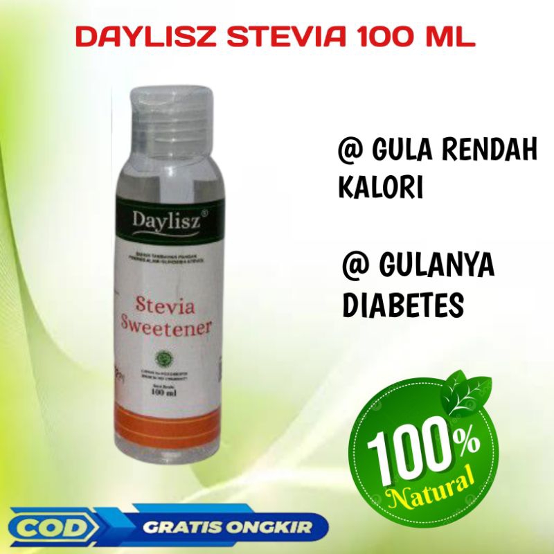 

DAYLISZ STEVIA 100 ML PREMIUM ORIGINAL ASLI EXTRA DAUN STEVIA NATURAL SUGAR
