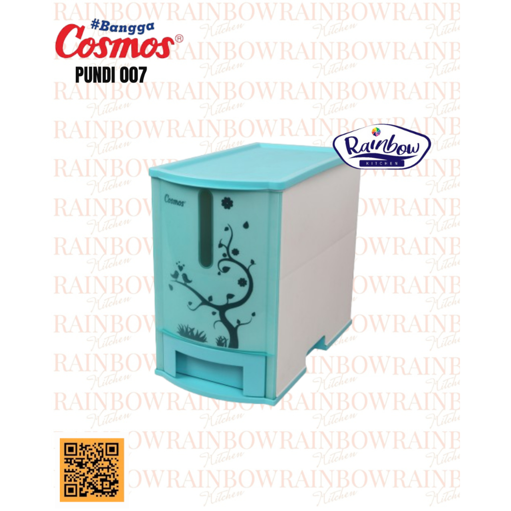 COSMOS - Rice Box Mini Cosmos Fifo 007-PUNDI - Tempat Penyimpanan Beras 7kg