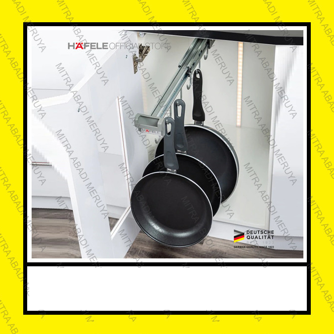Hafele Pan Hanger Penggantung Panci Wajan Gantungan Tarik Dorong Kuali Rak Gantung Dapur Masak