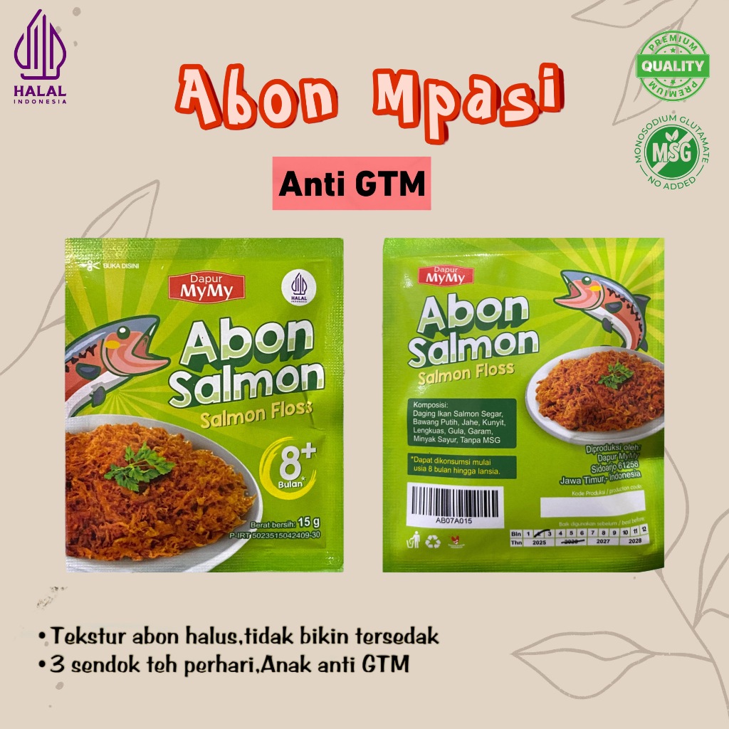 

AYU- Abon MPASI Anti GTM Abon Salmon Penambah Nafsu Makan Anak Tanpa Campuran Kemasan Ekonomis