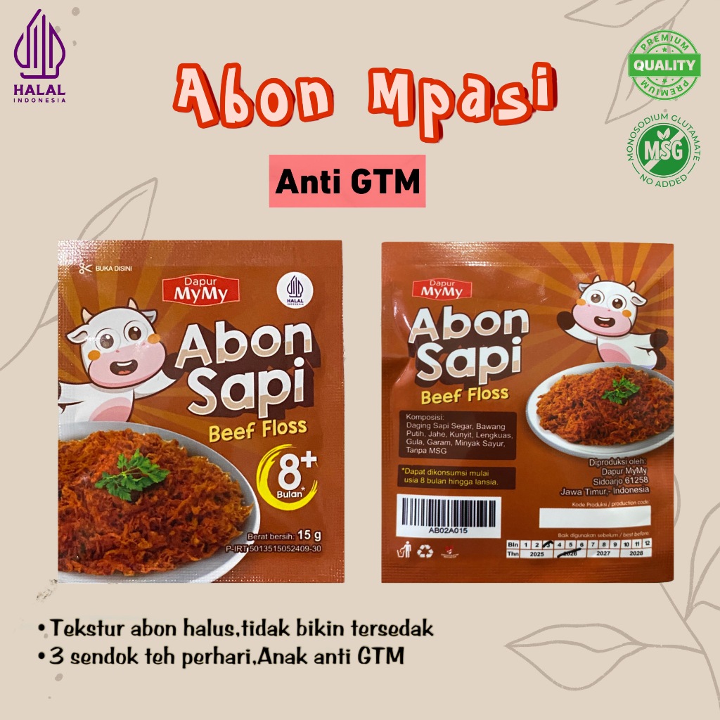 

AYU- Abon MPASI Anti GTM Abon Sapi Penambah Nafsu Makan Anak Tanpa Campuran Kemasan Ekonomis