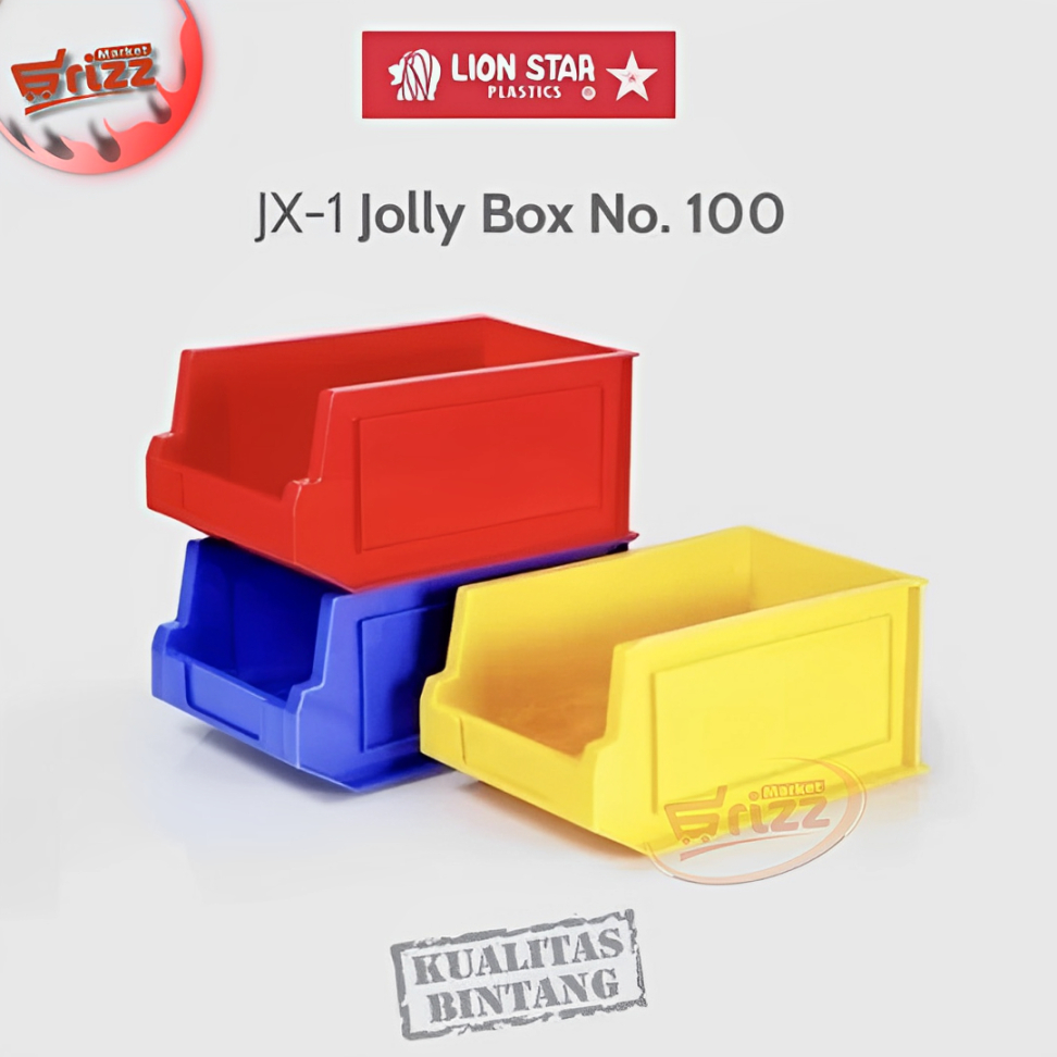 Lion Star Plastik Jolly Box No. 100,200,300,400 / Box serbaguna JX-1, JX-2, JX-3, JX-4