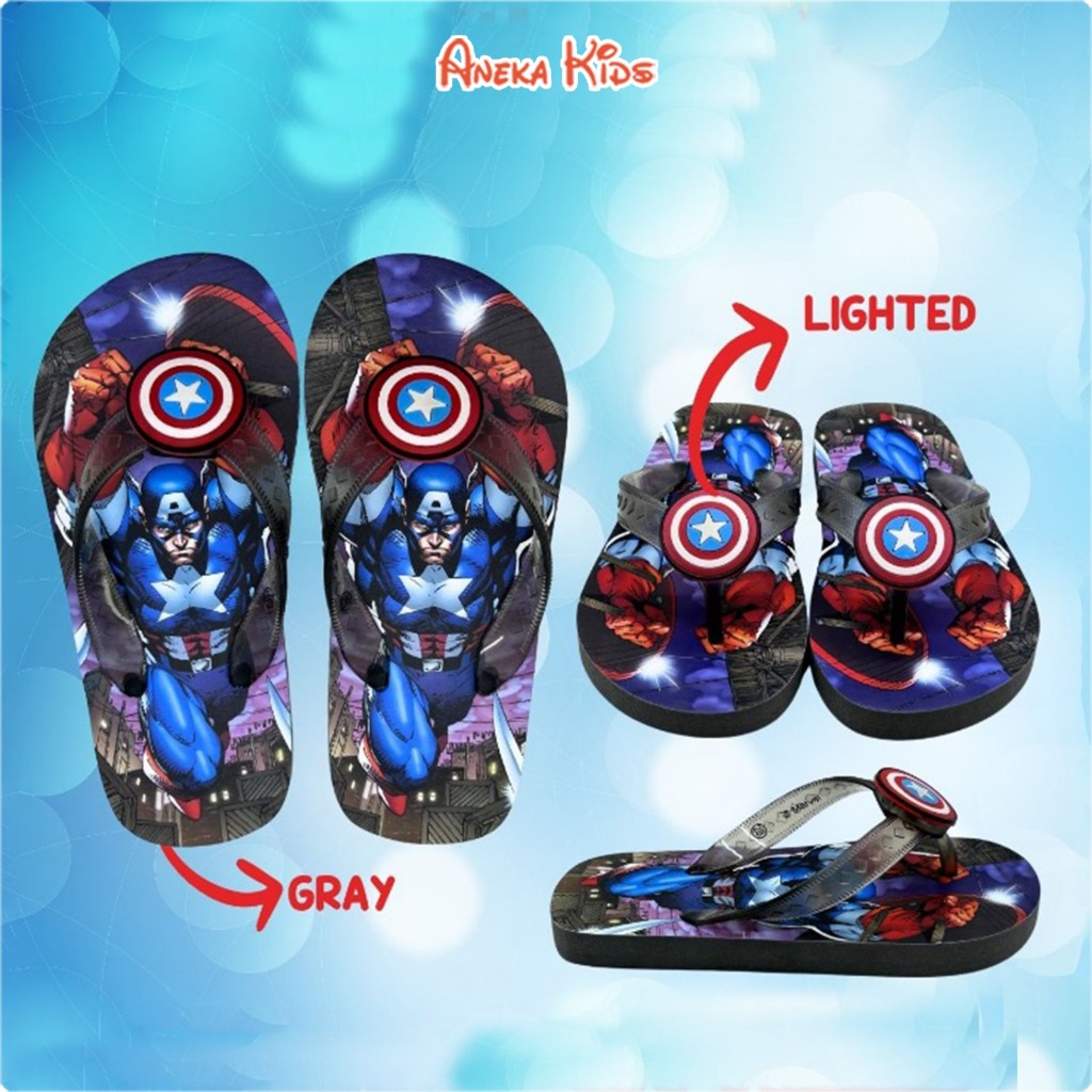 Sandal Jepit Flat Led / Sandal Anak Lampu Cewek Cowok