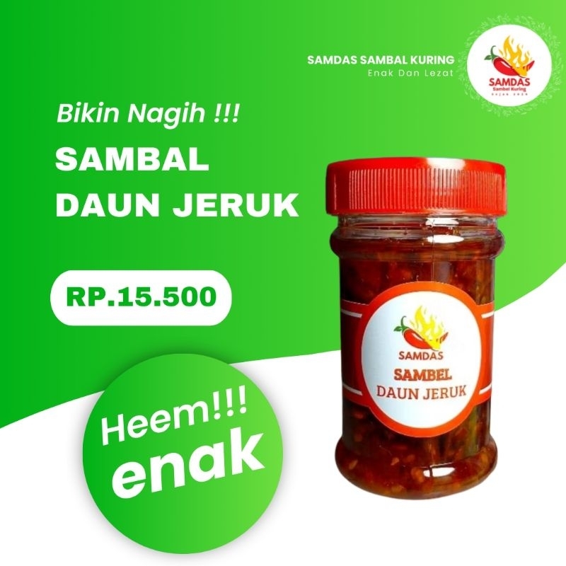 

Sambel Daun Jeruk Tanpa Pengawet Berat 150 Gram Rasa Lezat