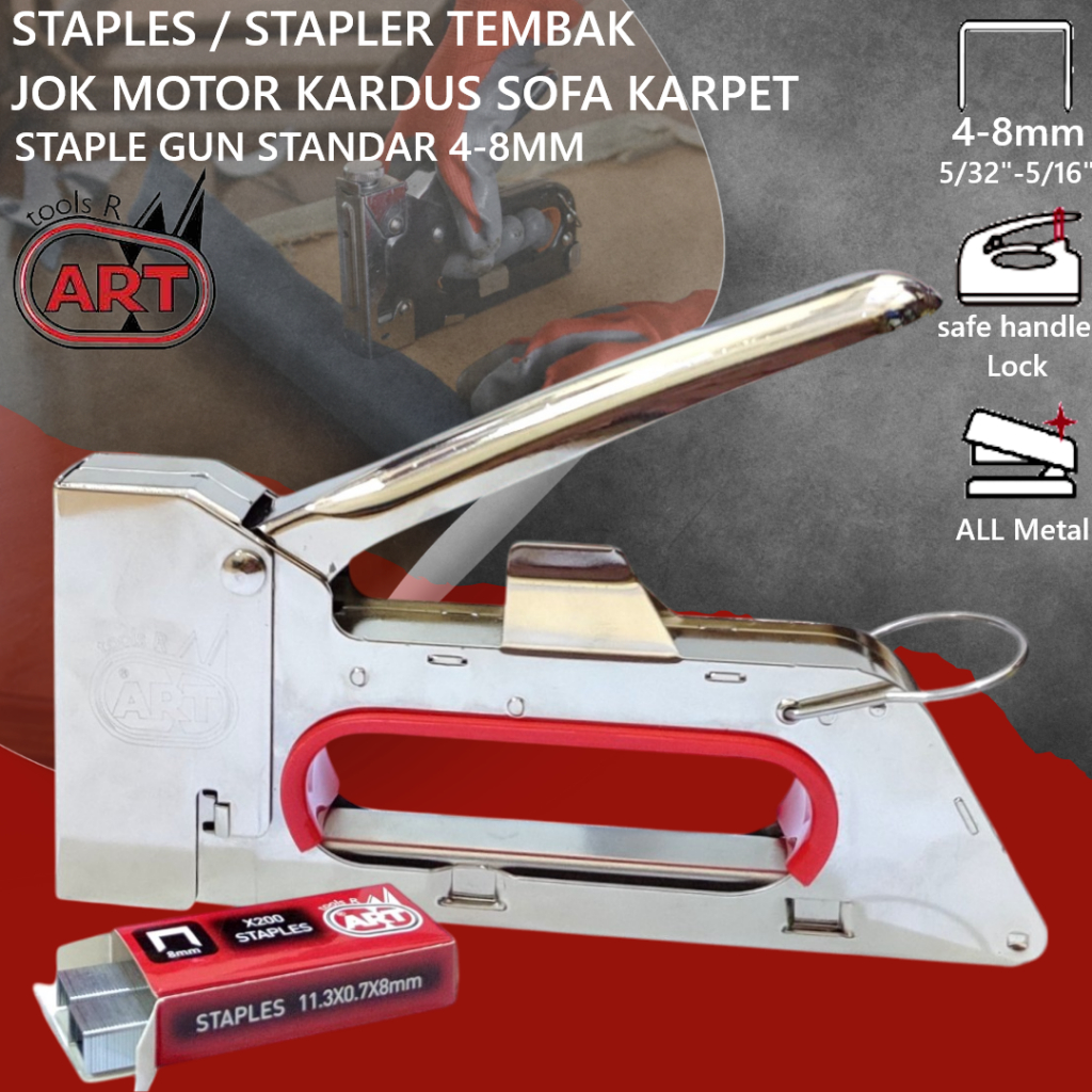 

Staples Jok Motor Stapler Tembak Jok Paku Staple Gun Perekat Straples Steples Jepretan Hekter ART