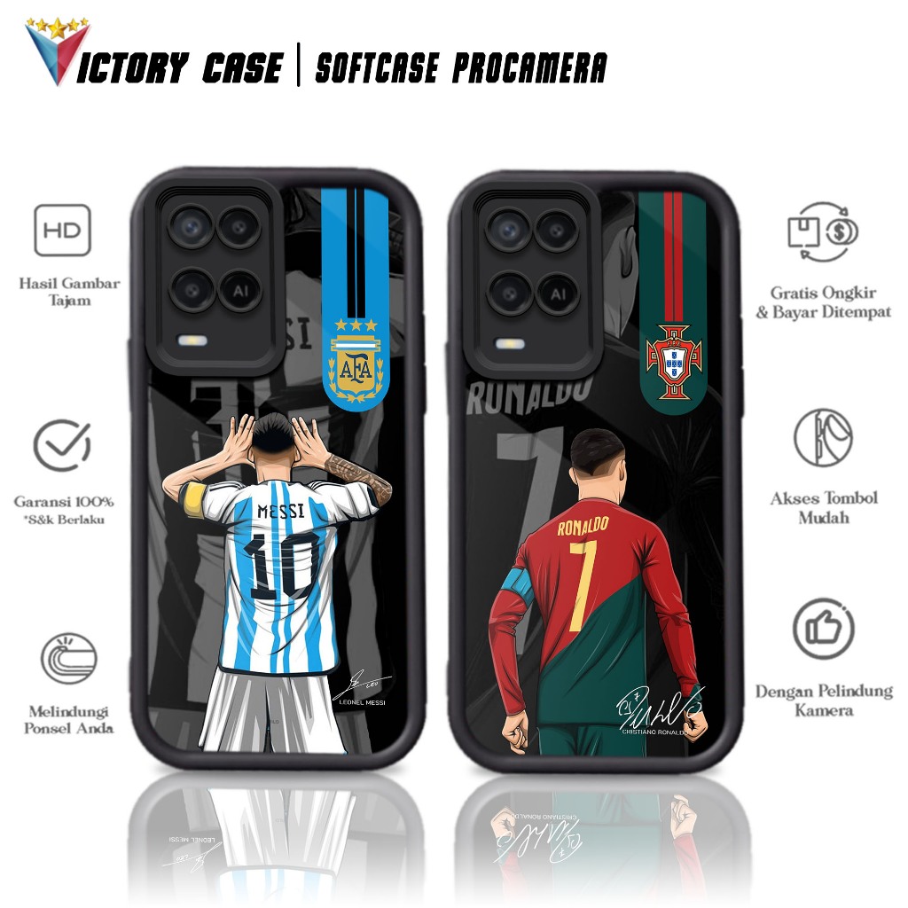Case Premium Compatible For OPPO A54 Motif [ P BOLA ] Casing Softcase Glossy Anti Jamur