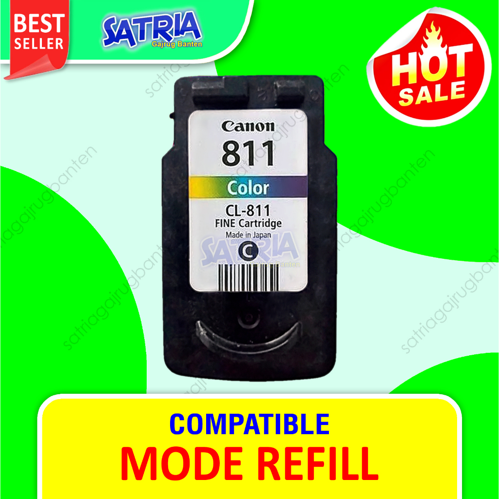 Catridge Cartridge Tinta Canon 811 CL-811 Color Refil Siap Pakai Compatible iP2770 MP287 MP237 MX357