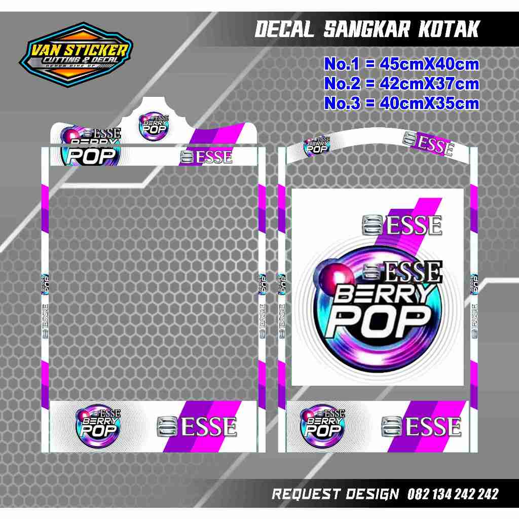 decal sangkar kotak esse pop