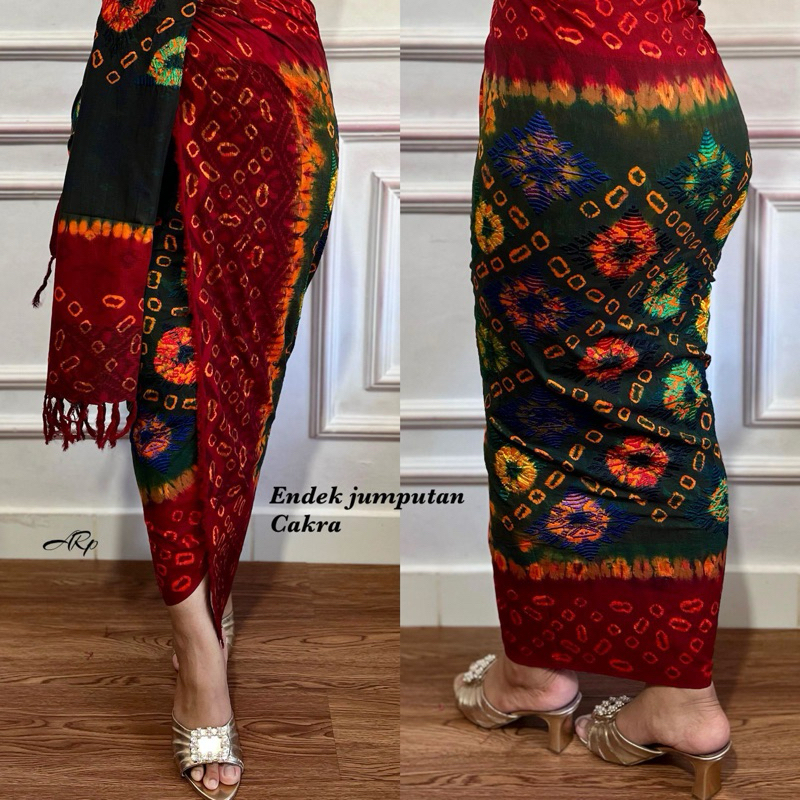 Endek jumputan cakra dan sugeng set selendang || kanabali kebaya