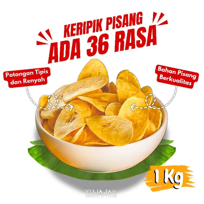 

Keripik Pisang 1 Kg 36 Rasa By Yujajan Snack & Food
