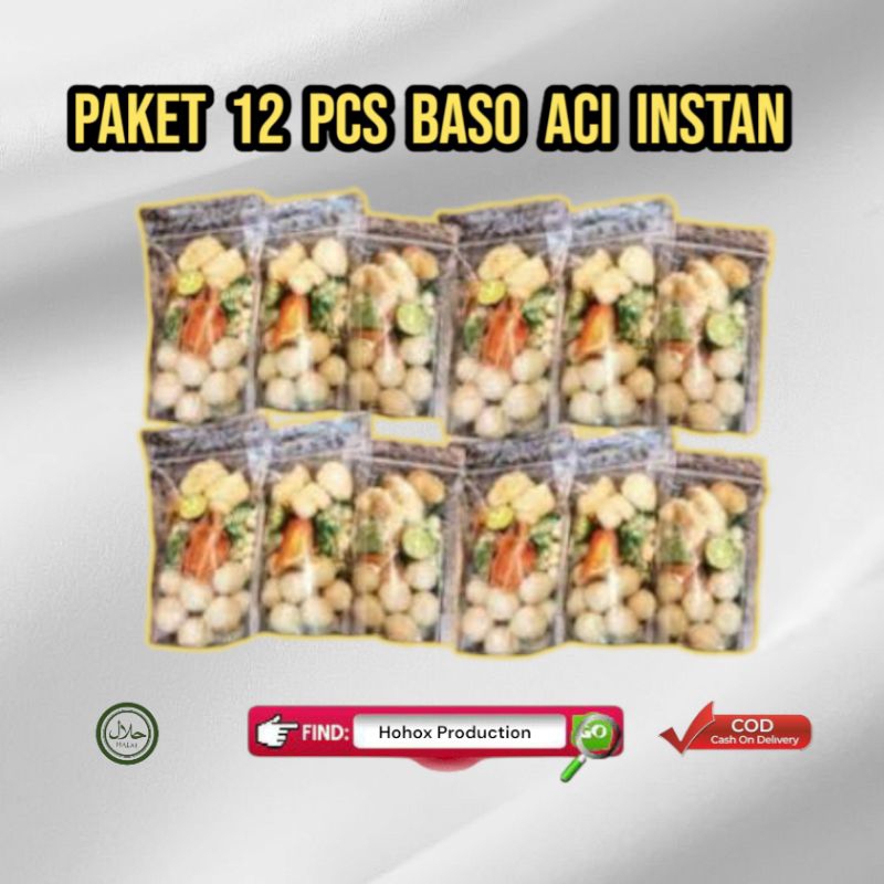 

PAKET BUNDLING 10 PCS MIX / 5 BASO ACI / 5! SEBLAK INSTAN