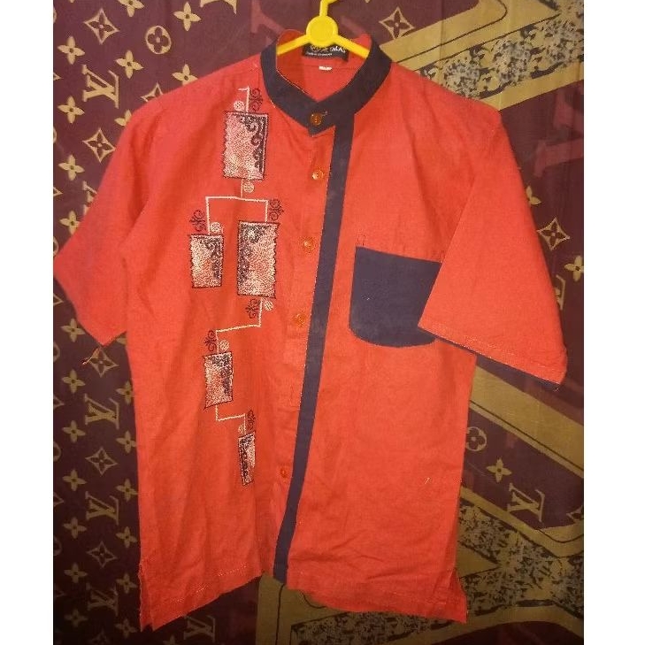 baju koko muslim lengan pendek