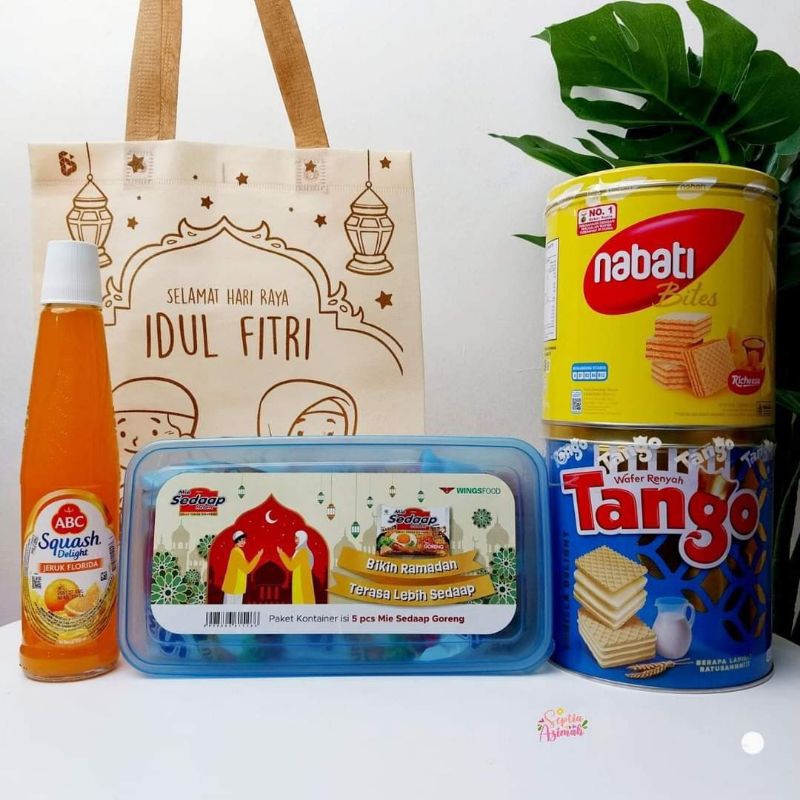 

Parcel lebaran / hampers lebaran / tango kaleng / syrup ABC / gery / gizzi / syrup marjan