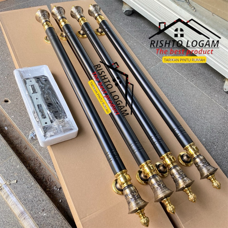 Handle pintu rumah terbaru minimalis gagang pintu utama panjang 60cm 4 biji handle pintu logam