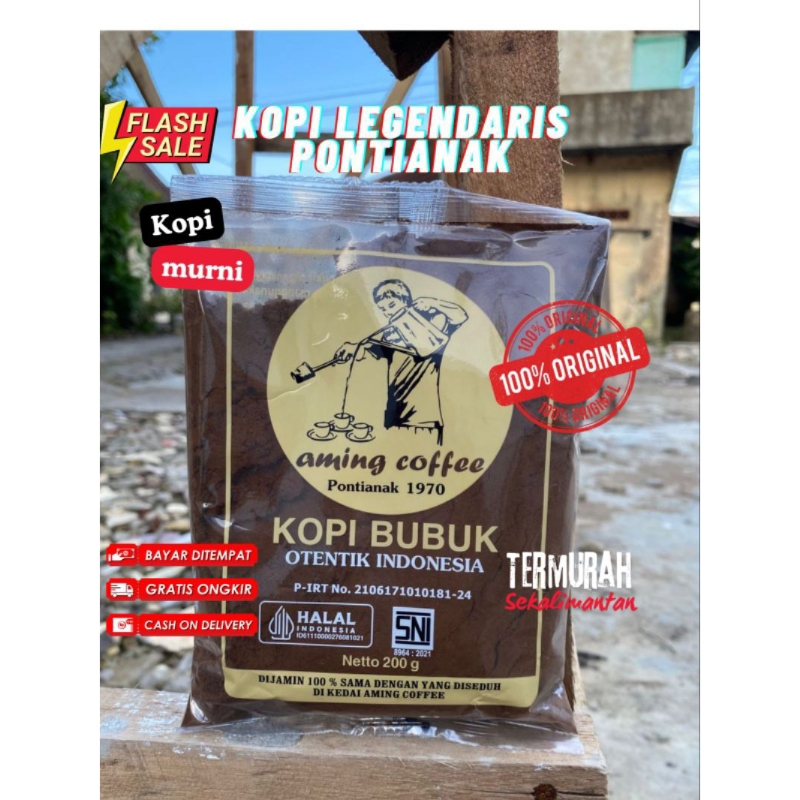 

Bubuk Kopi Aming 200gr Asli Pontianak