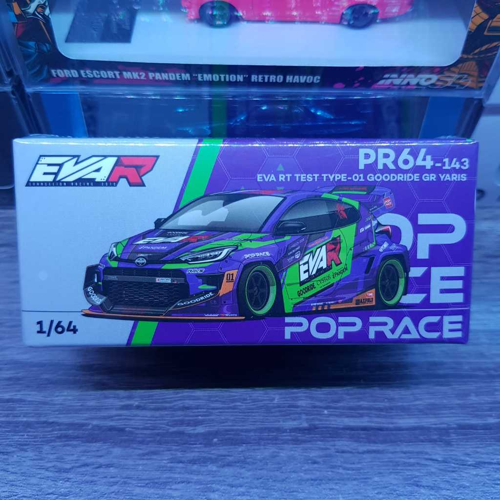 POP RACE 1/64 EVANGELION EVA RT TEST TYPE-01 GOODRIDE PURPLE GR YARIS PR640143