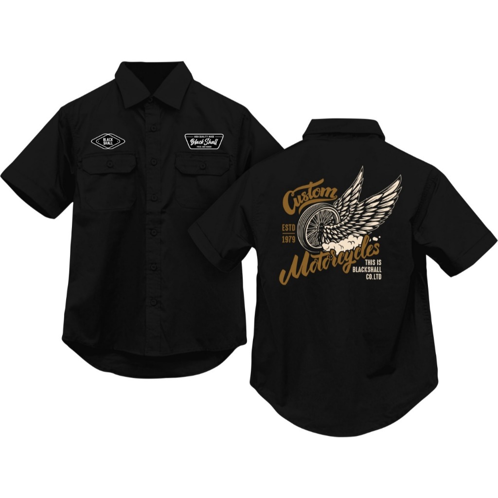 Woff Blackshall motorcycle workshirt pria premium