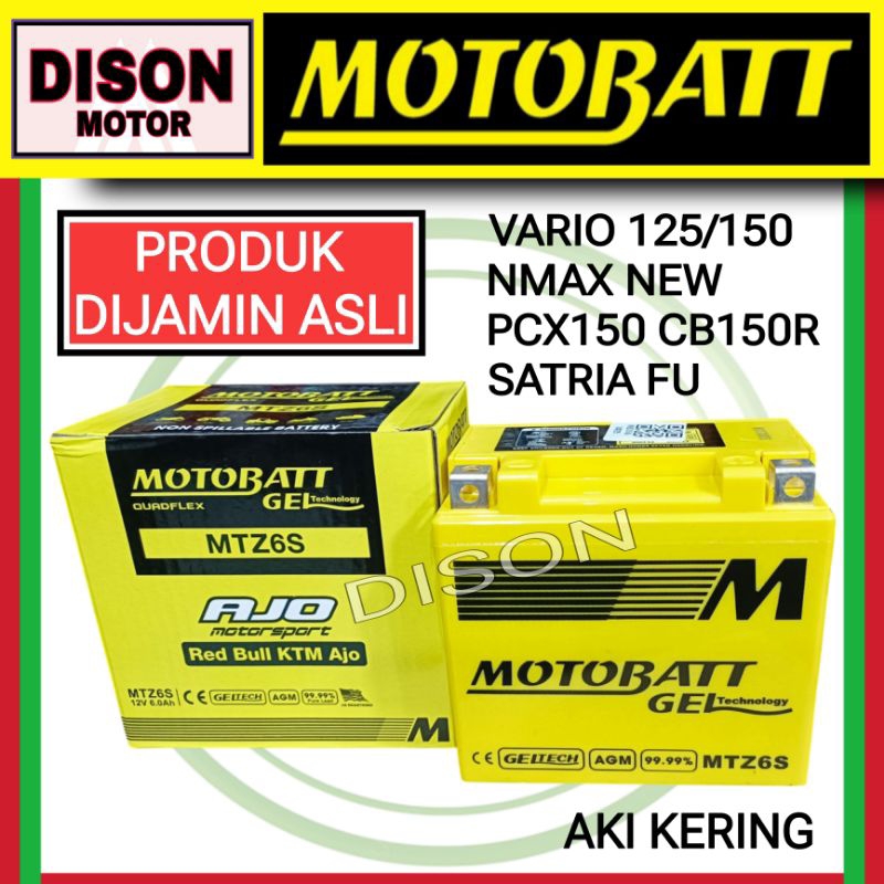 Aki motobatt Vario 125 Vario 150 nmax new PCX 150 cb150r satria Fu original aki kering