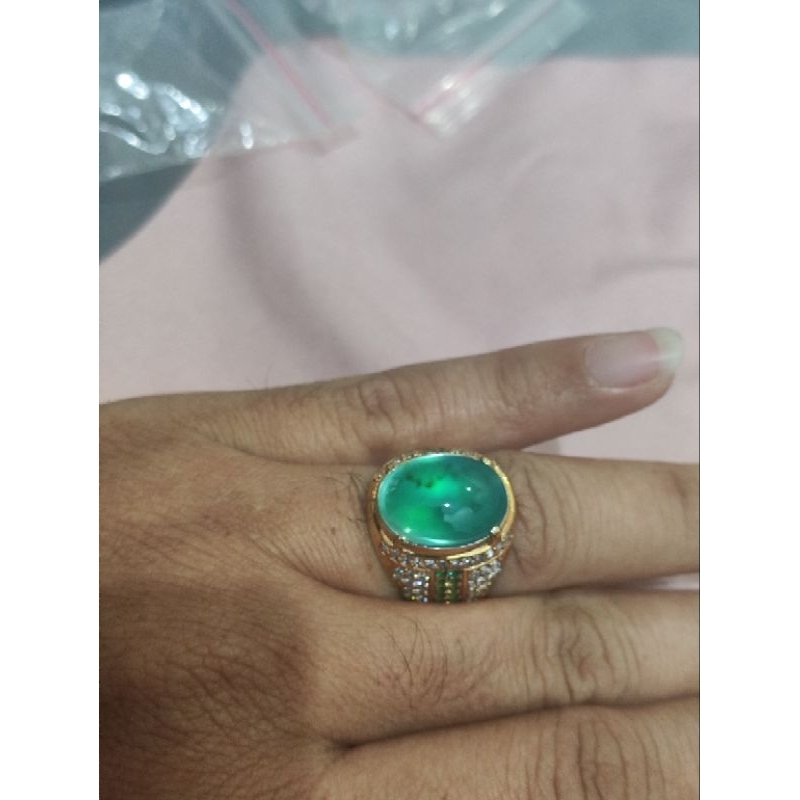 Cincin Batu Bacan material cokmer 17 x 13 x 6 mm