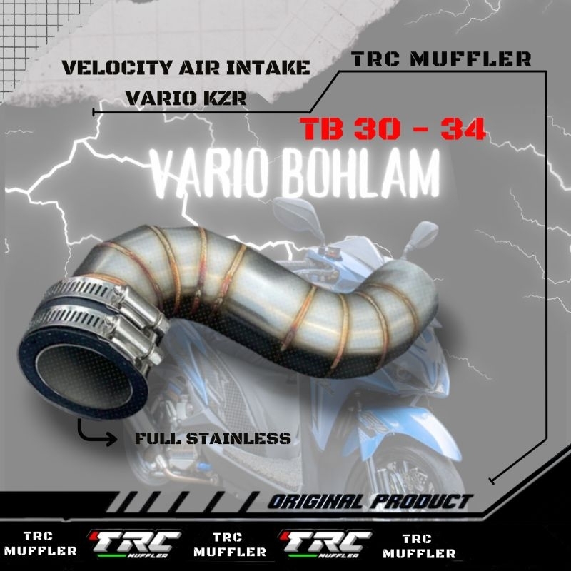 VELOCITY AIR INTAKE STAINLESS HONDA VARIO KZR 125/150 TB 30,32,34mm