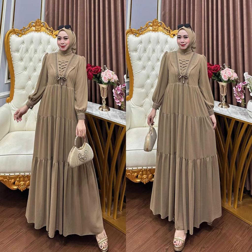 Gamis Set Hijab AYSHA SHAKIRA Seruti Mix Full Mute