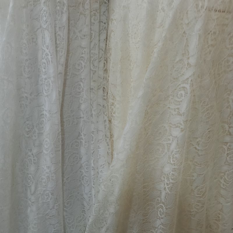 Kain Brokat Lace Prancis - Kain Brokat Semi Prada - Kain Rajut Brokat - Kain Brokat Motif Bunga Impo