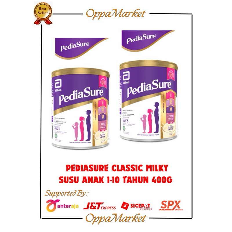 

PEDIASURE CLASSIC MILKY SUSU PERTUMBUHAN ANAK 1-10 TAHUN 400G