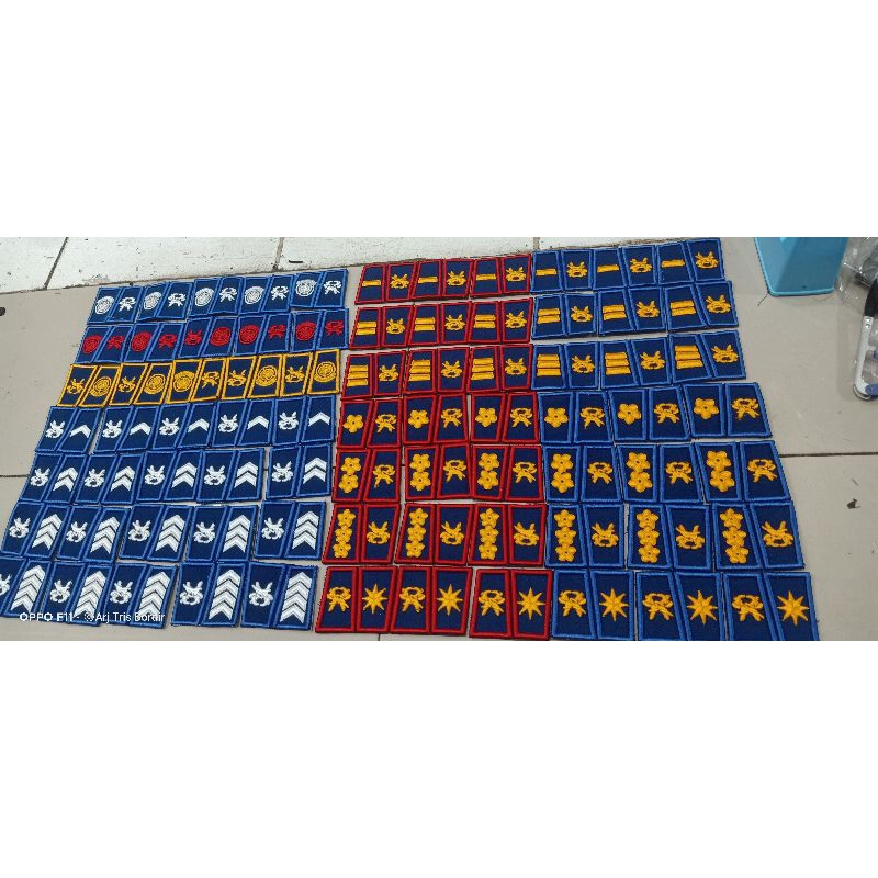 Pangkat Pemadam Custom Bordir timbul