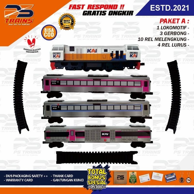 [ MESIN ] MAINAN KERETA API INDONESIA CC206 LODAYA SERIES
