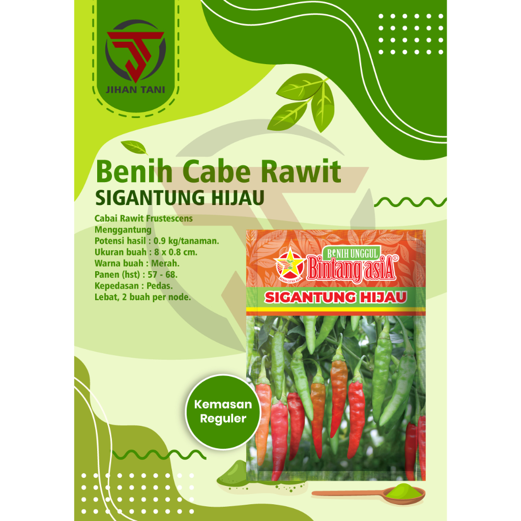 Cabai Rawit SIGANTUNG HIJAU 10gr. - Bintang Asia [] jihantani23